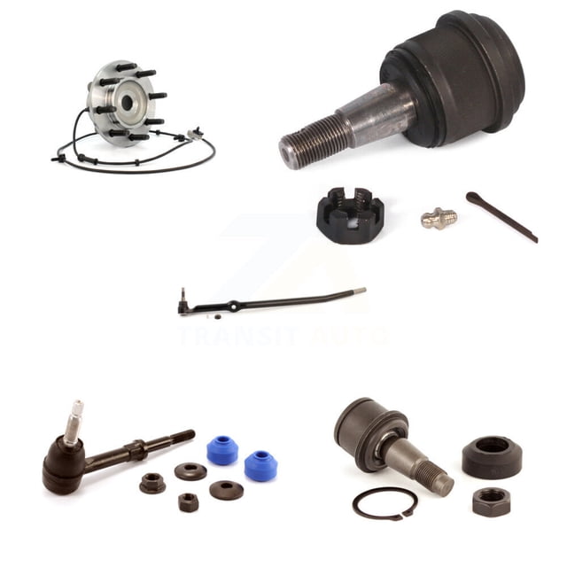 Transit Auto Front Right (Passenger Side) Bearing Assembly Upper Lower Ball Joint Outer Tie Rod & Sway Bar Stabilizer Link Kit (5Pc) for Car 2000-2002 Dodge Ram 3500 4WD Connecting K7T-106893