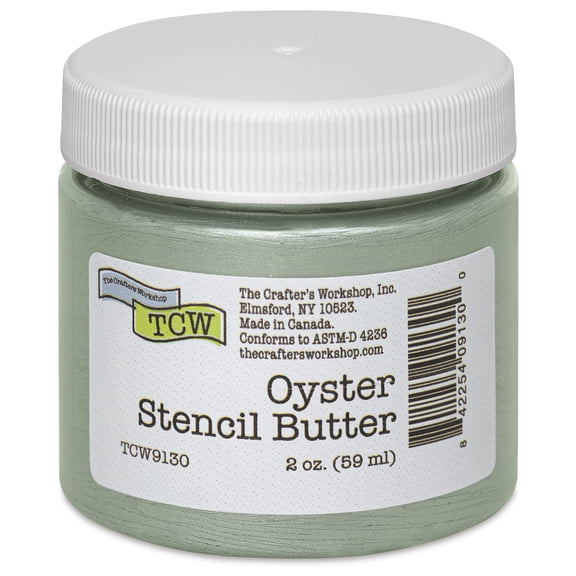 Stencil Butter Acrylic Paint - Oyster, 2 oz, Jar