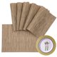 thumbnail image 1 of Juego de 6 manteles individuales de vinilo lavables y fáciles de limpiar, manteles resistentes al calor y lavables para mesa de comedor, 17 x 12 pulgadas, 1 of 7