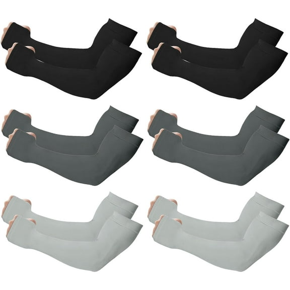 Arm Sleeves for Men Women with Thumb Hole, UPF 50 UV Sun Protection Cooling Compression Sleeves to Cover Arms