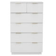 thumbnail image 4 of Hassch 6 Drawers Dresser for Bedroom, Chest of Drawers, Closet Storage Organizer for Living Room, Hallway, White, 4 of 10