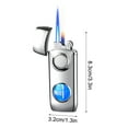 thumbnail image 2 of QuLuJing Cigarette Lighter, Flame Lighter Windproof Flame Adjustable Rechargeable Portable Lighter with Visible Window for Camping Cooking, 2 of 6