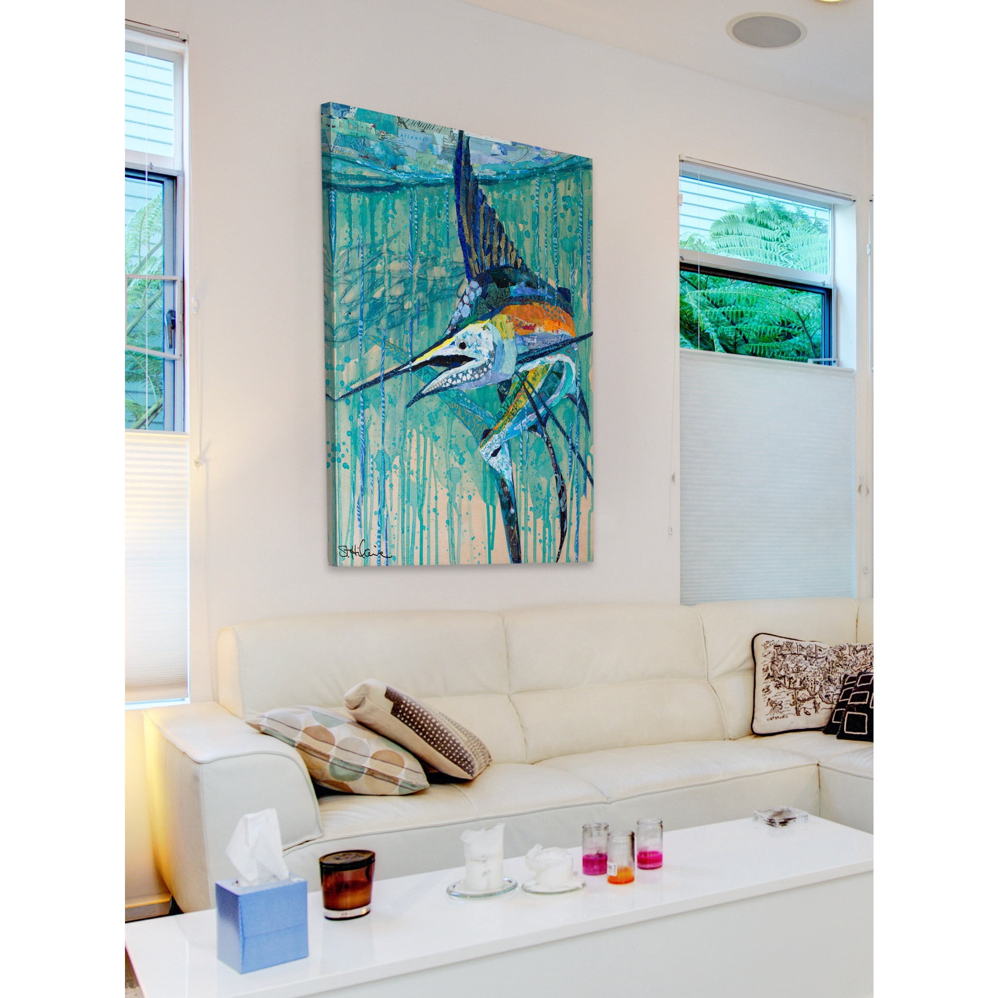 "Swordfish" Painting Print on Wrapped Canvas