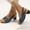 Dark Blue, variant on cllios Sandals for Women Low Chunky Heel Slipper Dressy Summer Open Toe Sandals Casual Gladiator Sandal for Beach Travel