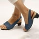 thumbnail image 2 of Amzcrzy Zapatos de mujer,Zapatos de mujer,Zapatillas de mujer, Zapatos de tacón bajo grueso y cómodos y elegantes para mujer, sandalias de verano con tacón grueso y hebilla, zapatos informales con pu, 2 of 4