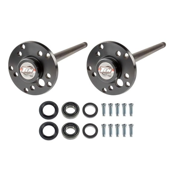 TEN Factory MG22137 Bolt Pattern Spline Drive Axle Shaft Assembly for Dana 44 Standard Lef/Right 35 Spline 29.75"/29.25" Length 5 x 4.5 & 5 x 5.5 Lug Pattern Fits Jeep Wrangler TJ/YJ – 4140 Chromoly