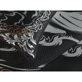 thumbnail image 4 of Ambesonne King Quilted Bedspread Set 3 Pcs, Jungle Emperor Lion Frame, Queen Size, Grey Black and Coral, 4 of 5