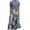 B-Blue#4, variant on Danhjin Women's Summer Denim-Like Shirt Dress Short Sleeve Distressed Jeans Dress Button Casual Maxi Dress