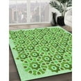 thumbnail image 3 of Ahgly Company Machine Washable Indoor Round Transitional Dark Lime Green Area Rugs, 8' Round, 3 of 7