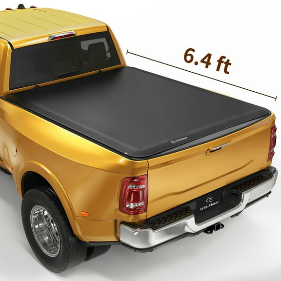 RVNI 6.4ft / 6.5ft Bed Soft Roll Up Tonneau Cover for 2002-2023 Dodge Ram 1500 2500 3500