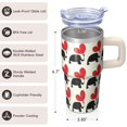 thumbnail image 3 of 20oz elephant Themed Tumbler with Handle Functional Travel Cup elephant Lover Gift Top Rated Mother's Day Easter Gift for elephant Lovers Women Men, 3 of 6