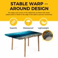 thumbnail image 4 of Light Blue Ocean Waves Table Cloths for 5 Foot Rectangle Tables, Summer Beach Coastal Abstract Patio Waterproof Elastic Fitted Tablecloths, Washable Rectangular Table Cover for Camping, 4 of 8