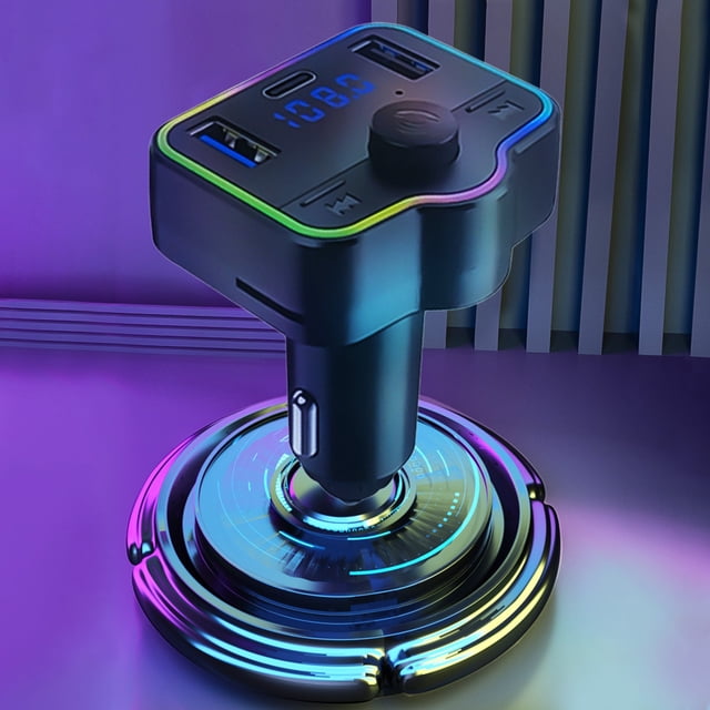 Danhjin Wireless Charging Mp3 Player Can Be Inserted Into Usb Card Qc3.0 Fast Charging Voltage Monitoring Cool Lighting Car Bluetooth for Car Models