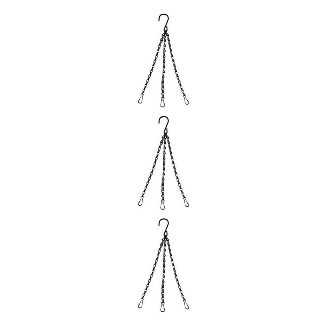 Wosthever Cadena de repuesto para suspensión de 3 patas, duradera, blanca, para cesta colgante de Metal, conjunto de cadena colgante, contenedor Type1 NO1