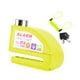thumbnail image 5 of Bloqueo de disco con alarma compacto para protección contra pérdida de equipo de conducción de motocicletas y bicicletas Amarillo, 5 of 8