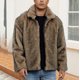thumbnail image 1 of Ceisia Men's Regular-Fit Turn-Down Collar Full-Zip Faux-Fur Warm Polyester Coat Gift, 1 of 9
