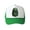 Kelly Green, variant on Trucker Mesh Vent Snapback Hat, Creature 3D Patch Embroidery Red