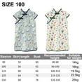 thumbnail image 2 of Girls Qipao Cheongsam Dress, Toddler Girls Summer Floral Dress Little Girls Casual Dress, 2 of 5