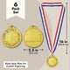 thumbnail image 4 of Paquete de 6 medallas de ganador de metal dorado, 6,4 cm de diámetro con cinta de 81 cm, medallas olímpicas de primer premio para deportes, competiciones y fiestas, 4 of 5