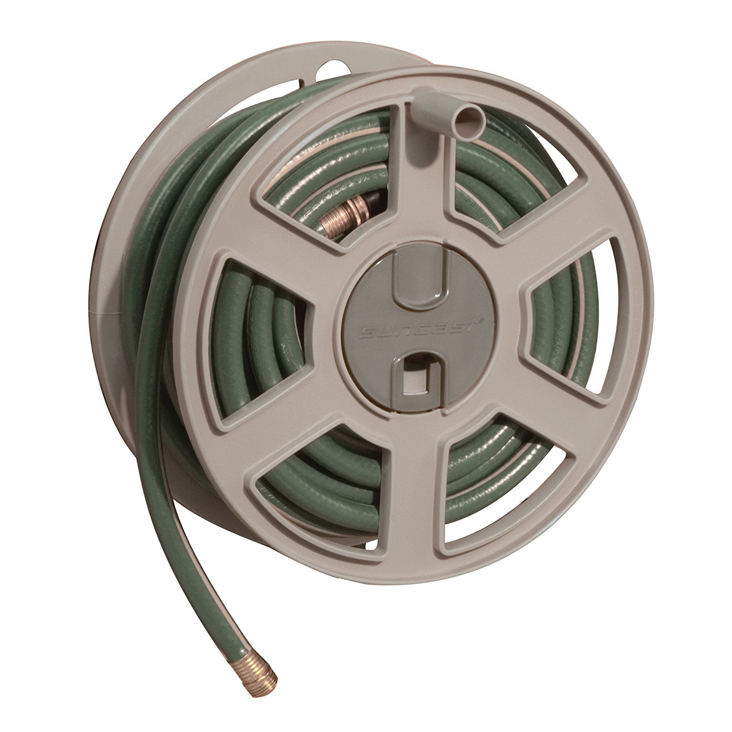SWA100 100-Foot Garden Hose Capacity Wall-Mounted Sidetracker Hose Reel, TaupeIncludes... by