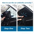 thumbnail image 5 of Qxltty Maiden Gazing at Night View Car Windshield Sunshade Umbrella Quality Black Rubberized Fabric Can Effectively Block UV Rays Heat, 5 of 8