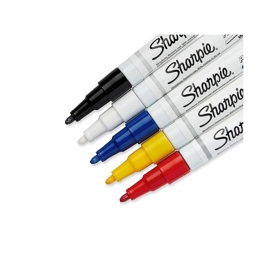 CRESTIN- Paint Markers Sharpie Fine Oil-Based Nontoxic 5/Pk Ast 37371Pp