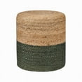 thumbnail image 3 of · REDEARTH · Cylindrical Pouf Foot Stool Ottoman - Jute Braided Pouffe Poof Accent Sitting Footrest for The Living Room, Bedroom, Nursery, Patio, Lounge & Other Rooms (14.5"x14.5"x16"; Natural Olive), 3 of 9