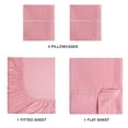 thumbnail image 3 of MyOwn Full Size Sheet Set - Cotton Rich Bedding Sets Full, 4 Piece Deep Pocket Full Bed Sheets - Ultra Soft, Wrinkle Resistant, Quick Dry, Easy Care Full Sheets - Rose, 3 of 6