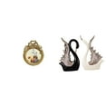 thumbnail image 1 of Marco De Fotos Antiguo Con Forma De Cisne, Marco De Fotos Vintage De Cerámica, Escultura Redonda Ornamentada De Estilo Europeo Para Escritorio O Pared, Ideal Como Regalo Para Aniversarios De, 1 of 8
