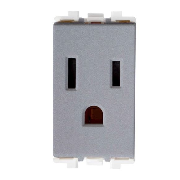 Contacto 2Pt 127V Omega Plata 1 Modulo