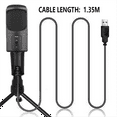 PC USB Microphone, Podcast Condenser Microphone with Foldable Tripod