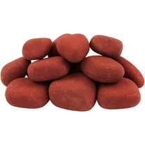 Rainforest Outdoor Decorative Natural Stone, River Pebbles, Pink, 1-3" 30lbs.