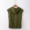 thumbnail image 3 of WOYY Big Boys Hooded Drawstring Tank Top with Pocket Casual Sports Sleeveless Shirt, 3 of 4