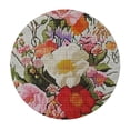 thumbnail image 4 of WYYP Flowers Bouquet Embroidery Round Tablecloth - Outdoor Picnic Camping and Indoor Kitchen Dining Party - 100% Polyester Fiber - Great for Home Kitchen/Parties/Holiday Dinner White, 4 of 8