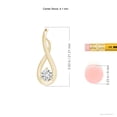 thumbnail image 4 of ANGARA Natural Infinity Twist Diamond Pendant in 14K Yellow Gold for Women (Size-4.1mm| Color-H| Clarity-SI2) | April Birthstone, Anniversary, Jewelry Gift for Women | Natural Diamond Necklace, 4 of 9