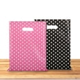 thumbnail image 3 of Bolsa de almacenamiento portátil de 50 piezas con asas, bolsas de compras para recuerdo de fiesta, bolsa de ropa para aperitivos para viajes en Almacenamiento y organización del hogar Negro 25x35cm Toystoory HA075227-04, 3 of 6