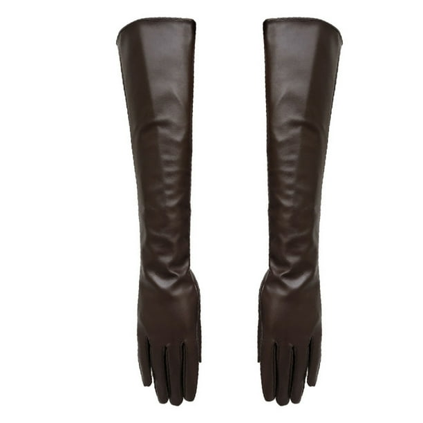 Long 2024 brown gloves
