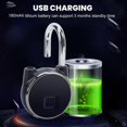 thumbnail image 5 of Fingerprint Padlock USB Charging Small Portable Zinc Alloy 303 Stainless Steel Smart Padlock for Home Dormitory, 5 of 5