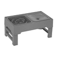 thumbnail image 1 of Tazón de Comida para Gatitos y Perros Grandes Medianos y Pequeños Sunnimix Gris Cuencos dobles para perros, 1 of 7