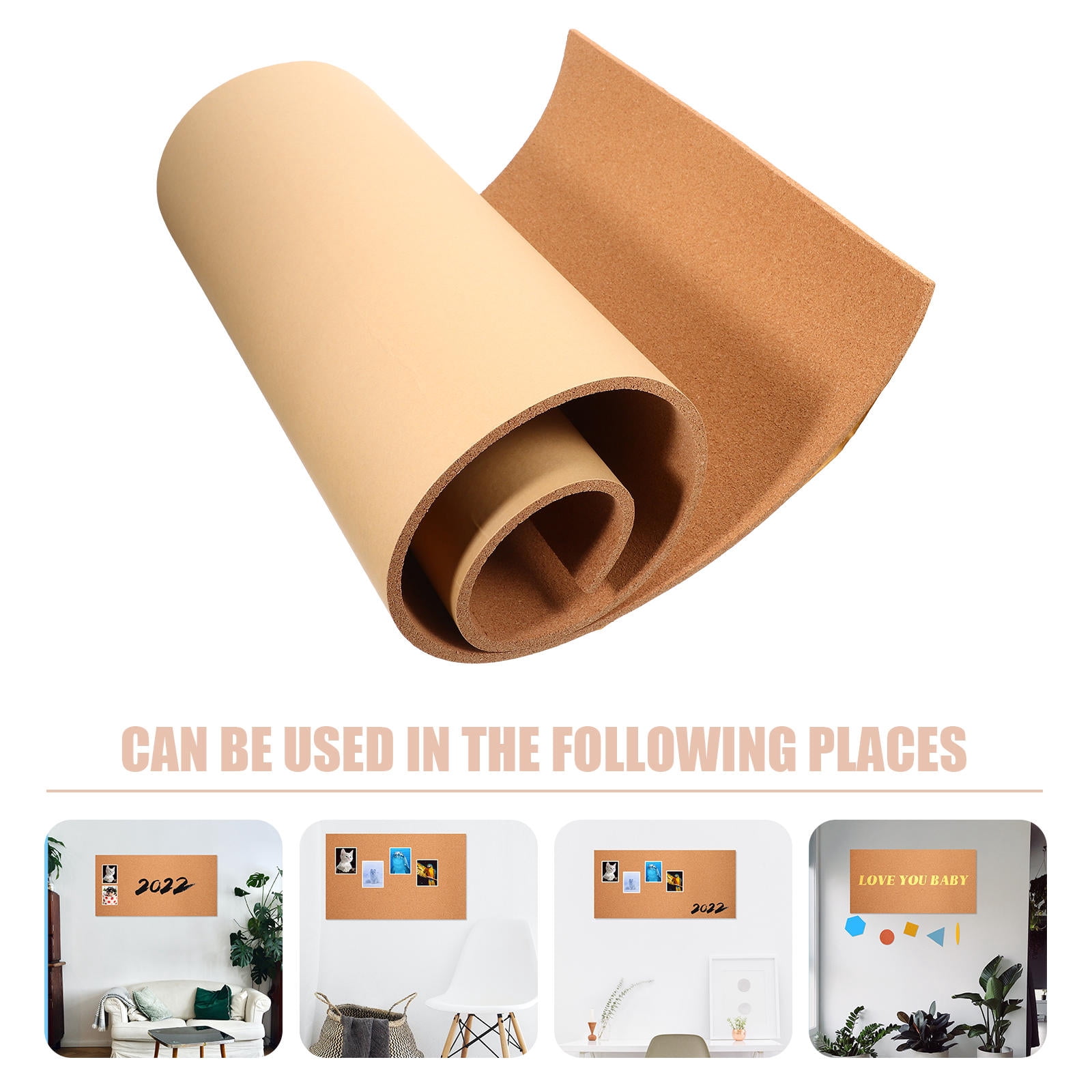 PBPBOX 1Set Cork Board Light Brown for Home Use Multifunctional Photo Display Memo Wall Board