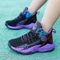 thumbnail image 2 of enyan Kids Shoes Boys Girls Breathable Soft Athletic Basketball Shoes (Little Kid/Big Kid) Purple,12.5, 2 of 6