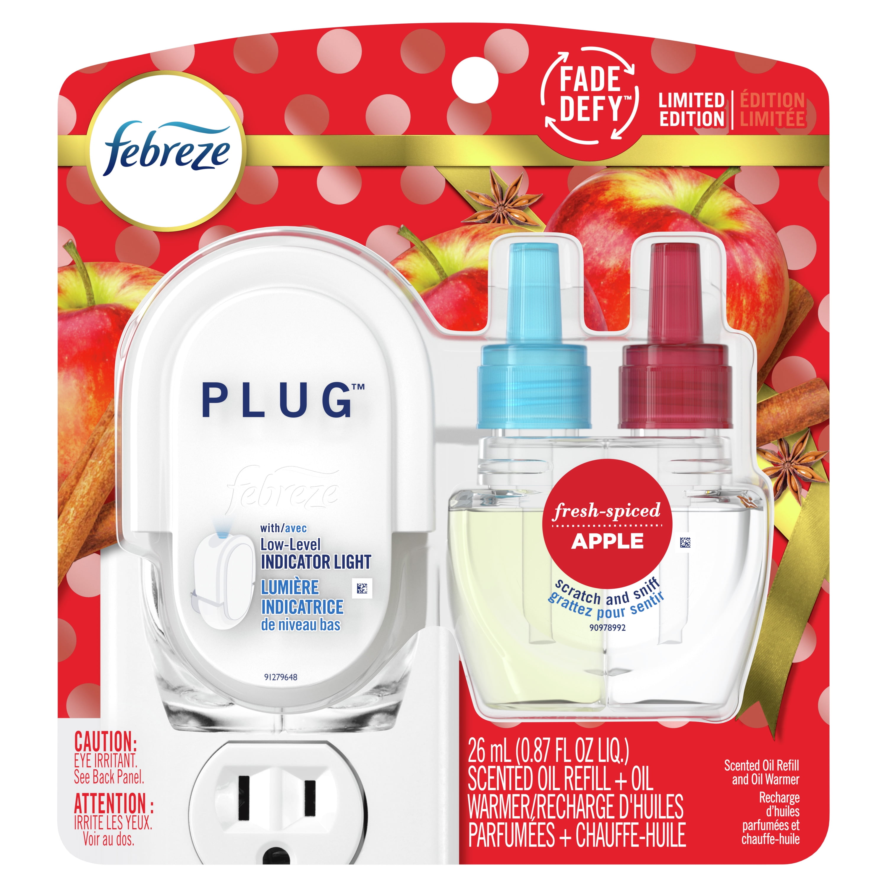 Febreze Fade Defy PLUG Air Freshener & Odor Eliminator Starter Kit with