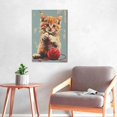 thumbnail image 6 of 16x24 inch Canvas Hanging Picture Cat And Knitting Wool Ball,Indoor Home Living Room,Cat'S Nest,Bedroom Wall Decor Poster,Gift For Cat Lovers,Modern Style Cat And Knitting Wool Ball Paintings, 6 of 6