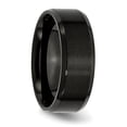 thumbnail image 4 of Chisel Stainless Steel Polished Brushed Center Black IP-plated 8mm Beveled Edge Band, 4 of 7
