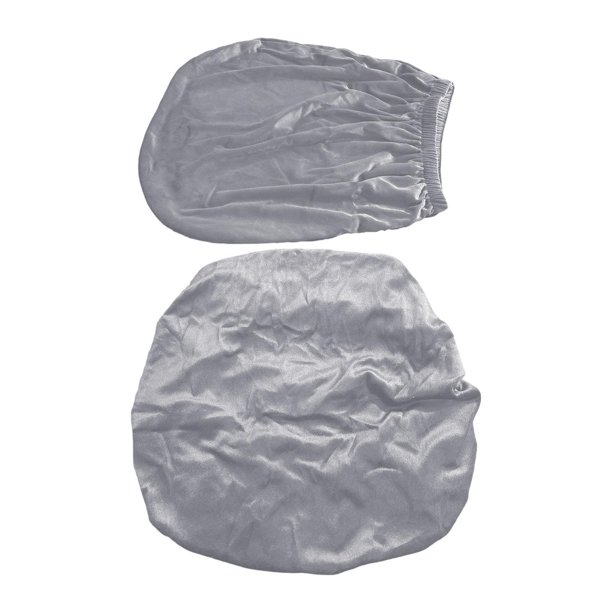 Funda para silla de computadora, funda para silla de oficina, 2 piezas, protector de muebles a prueba de aceite gris plateado