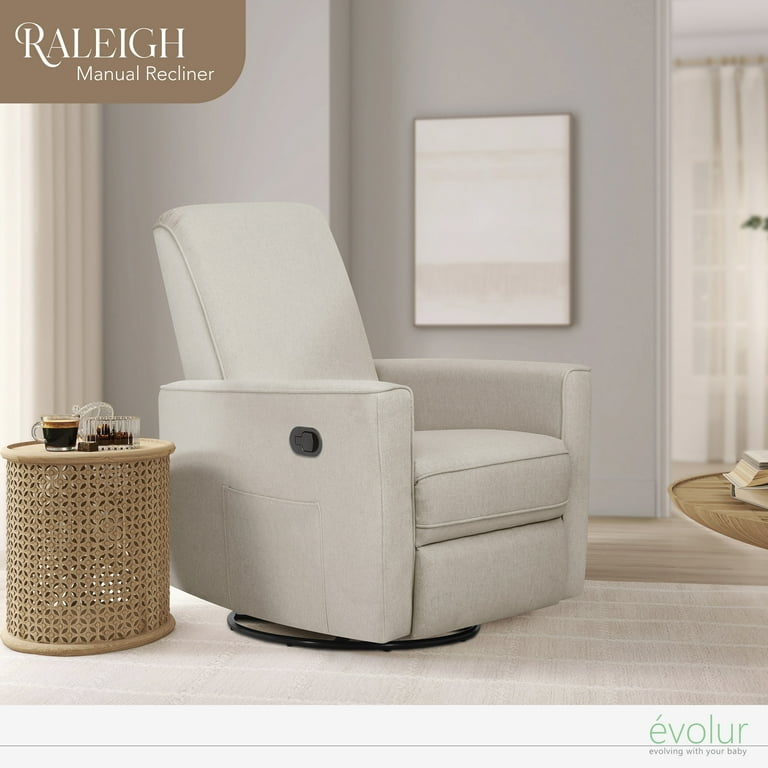 Froli systems フロリスター Evolur Raleigh Nursery Glider Recliner and Rocking Chair in Light