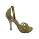 thumbnail image 2 of SANDALIA DE VESTIR TACON LEON MUJER ORO ESPEJO 89376 LEON  89376p, 2 of 3