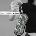thumbnail image 5 of KLL Hawaiian Style Print Eyeglass Case for Men & Women's Classy Travel Eyewear Holder Case Zipper Eyeglasses Case With Hook, 5 of 6