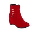 thumbnail image 2 of Tejiojio Fall Clearance Fashion All Match Mid Tube Boots Autumn And Winter Fleece Thick With Mid Heel Knight Boots, 2 of 9