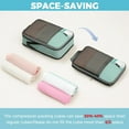 thumbnail image 5 of 4 Set/6 Set/8 Set Compression Packing Cubes Travel Accessories Expandable Packing Organizers (Square Mesh, 05-Beige), 5 of 7